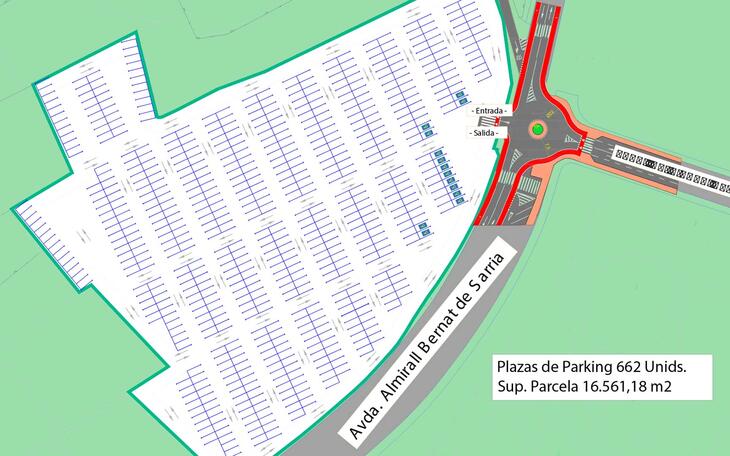 Benidorm crea un nuevo aparcamiento disuasorio en Bernat de Sarrià de casi 700 plazas y una rotonda en la confluencia con Ciudad Real